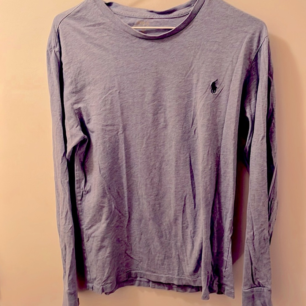 Blue Polo Long Sleeve Tee.